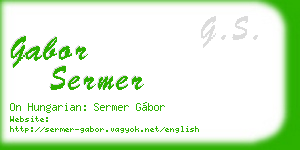 gabor sermer business card
