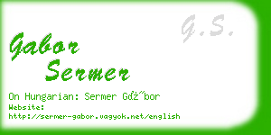 gabor sermer business card